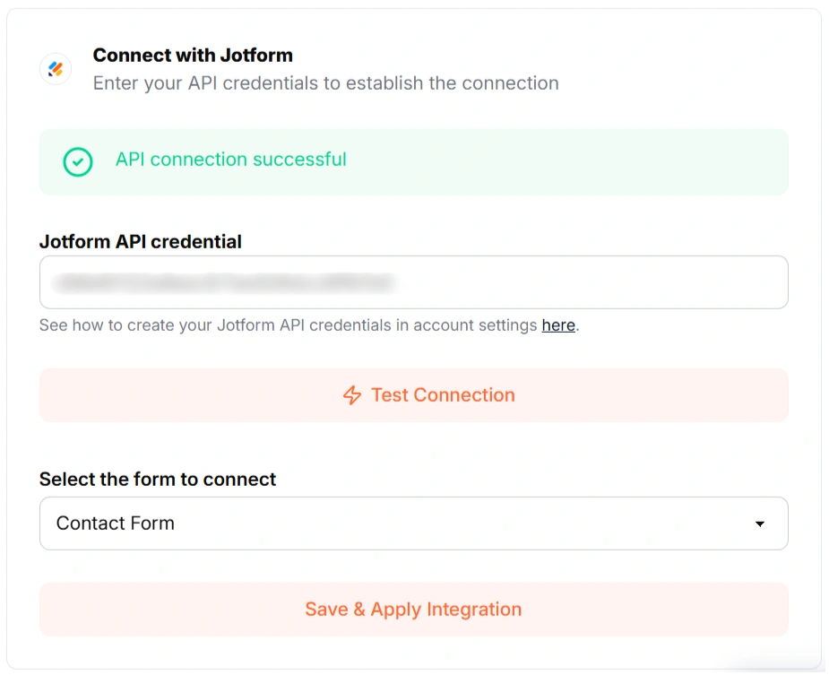 Connect Jotform with LeadSources