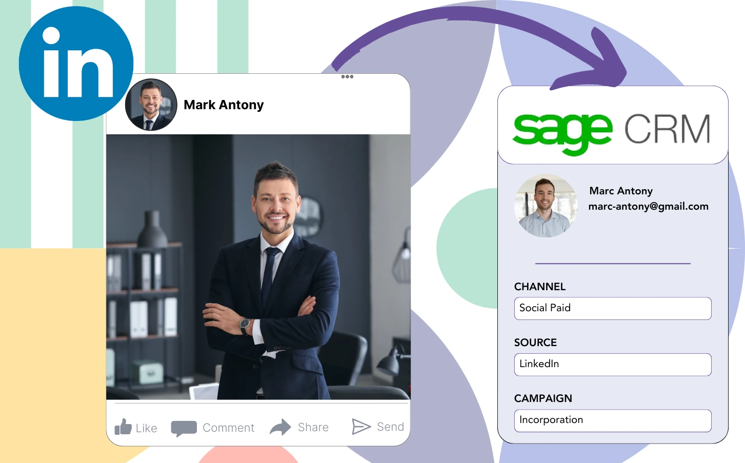 Track Linkedin ads data in Sage CRM