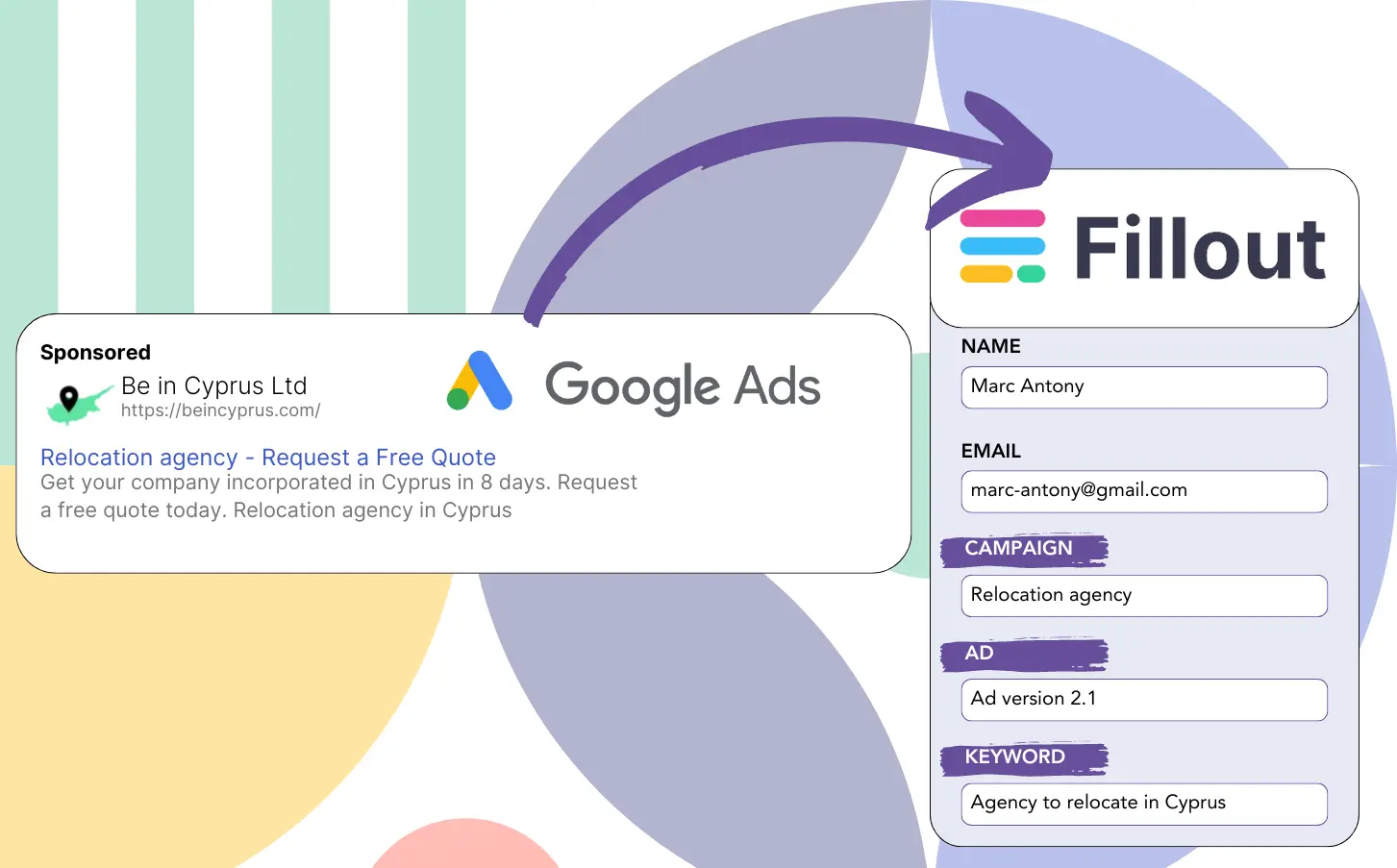 Track Google Ads data in Fillout