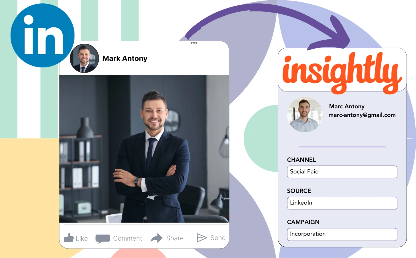 Track Linkedin ads data in Insightly