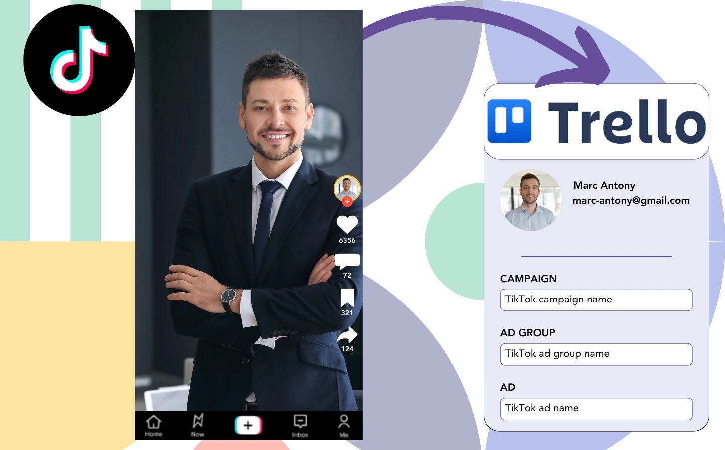 Track Tiktok ads data in Trello