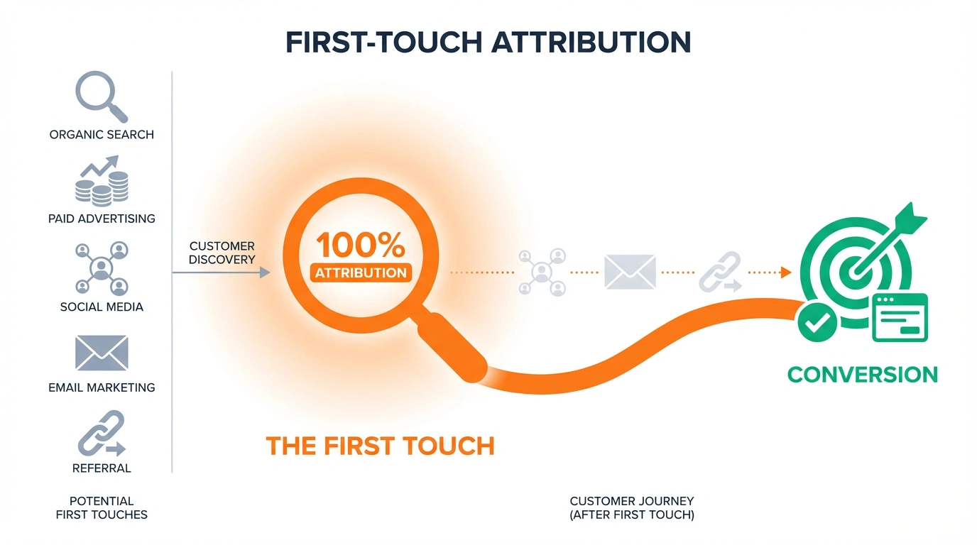 First-touch attribution